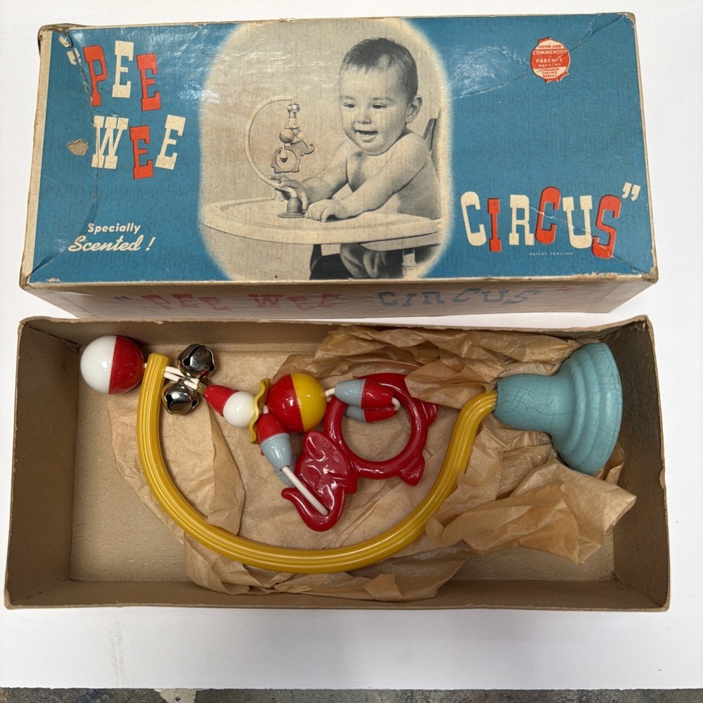 Vintage Alan Jay Pee Wee Circus Scented Baby Elephant Clown‎ Toy in Original Box